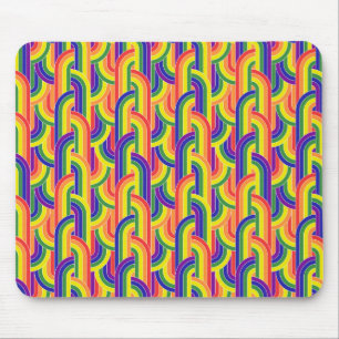 Modern Rainbow Pattern Mouse Mat