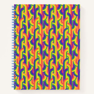 Modern Rainbow Pattern Notebook