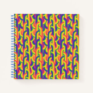 Modern Rainbow Pattern Notebook