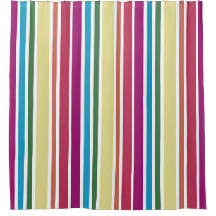 Modern Rainbow Stripes Shower Curtain