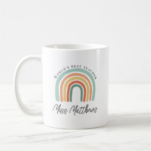 Modern Rainbow Teacher Thank You Gift Coffe Coffee Mug