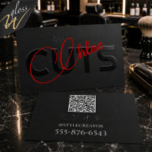 Modern Raised Spot UV Haircut Specialist Barber