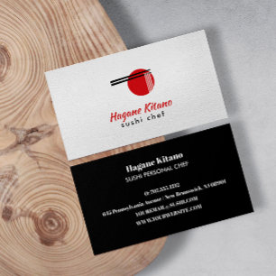 Modern Ramen Japanese restaurant Sushi chef Business Card