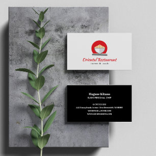 Modern Ramen Noodle Japanese restaurant Sushi chef Business Card