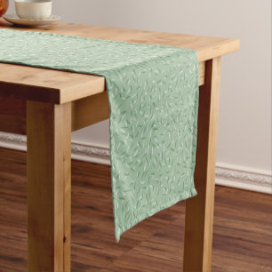Modern Random Confetti Flecks, Sage Green Short Table Runner