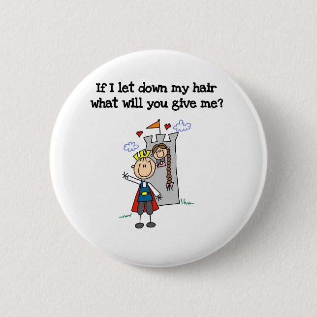 Modern Rapunzel 6 Cm Round Badge (Front)