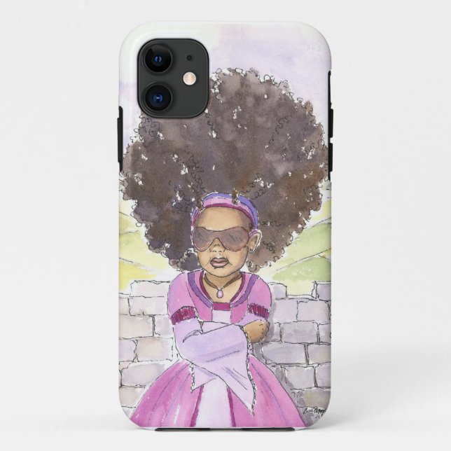 Modern Rapunzel Afro iphone case (Back)