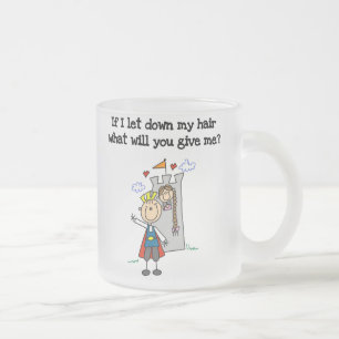 Modern Rapunzel Frosted Glass Coffee Mug