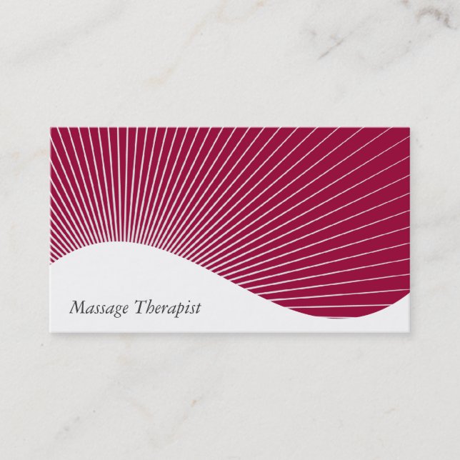 Modern Ray Burst Professional Design Business Card (Front)