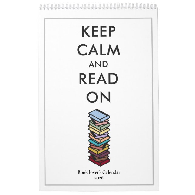 Modern Readers Quotes Colorful Book Lovers 2026 Calendar (Cover)