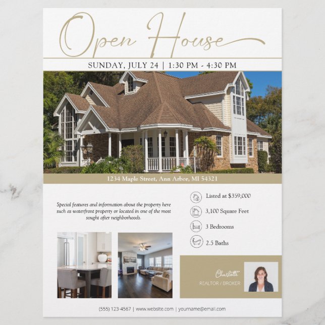 Modern Real Esate Open House Flyer (Front)