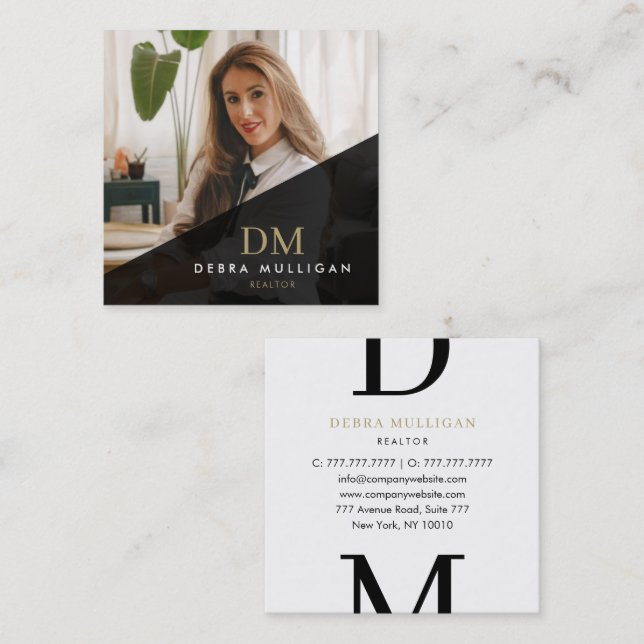 Modern Real Estate Agent Business Card  (Front/Back)