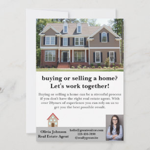 Modern Real Estate Agent Custom  Thank You Card