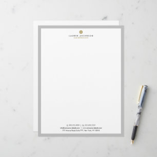 Modern Real Estate Agent Letter Head Stationery Custom Letterhead