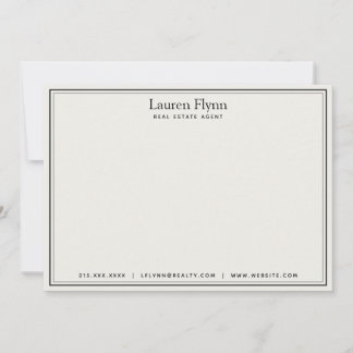 Modern Real Estate Agent Personalised Stationery Card