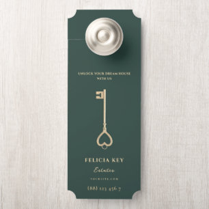 Modern Real Estate Agent QR Front Door Hanger