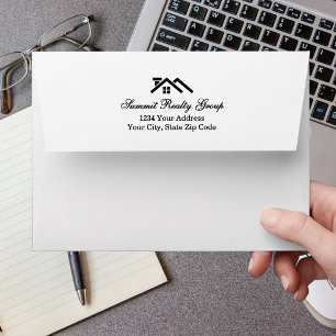 Modern Real Estate Agent Return Address Envelope