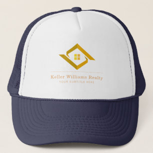 Modern Real Estate Black and gold custom logo  Trucker Hat