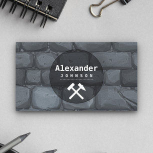 Modern Real Estate Builder Construction Manager Business Card