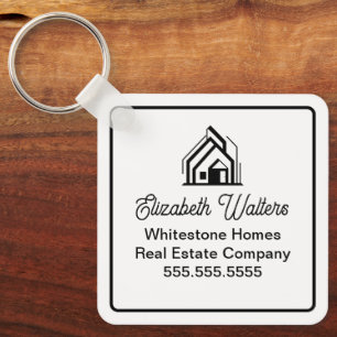 Modern Real Estate Company Customised Realtor Key Ring