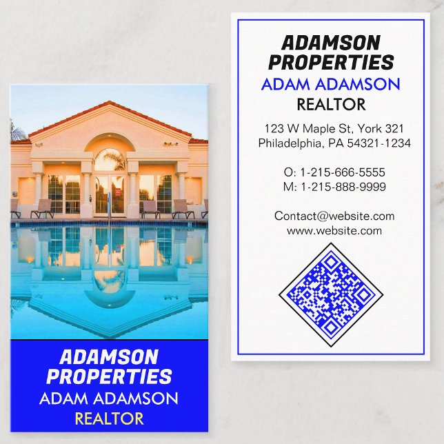 Modern Real Estate Company (Make QR Code) Realtor Business Card ( Real Estate Company (Make QR Code) Realtor 
)