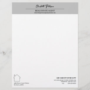 Modern Real Estate Custom Letterhead