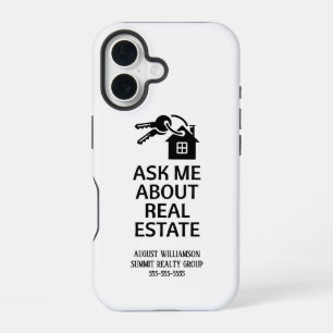 Modern Real Estate House Keys iPhone 16 Case