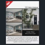 Modern Real Estate Listing 2-Sided Photo Flyer<br><div class="desc">Looking to create an eye-catching and professional real estate listing? This **2-sided modern flyer** is designed with a clean, minimalist style that perfectly showcases your property details and stunning visuals. Easily customisable with your own photos and text, this flyer is the ideal marketing tool to captivate potential buyers and elevate...</div>