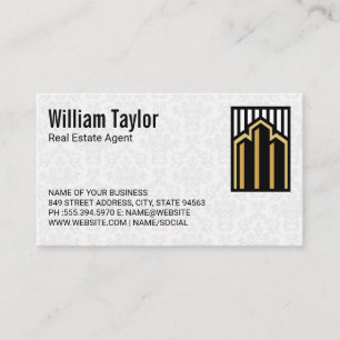 Modern Real Estate Logo   Buildings Business Card
