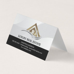Modern Real Estate Logo   Property Management Business Card