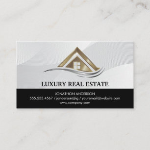 Modern Real Estate Logo   Property Management Business Card