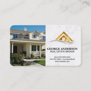 Modern Real Estate Logo   Residential Business Card