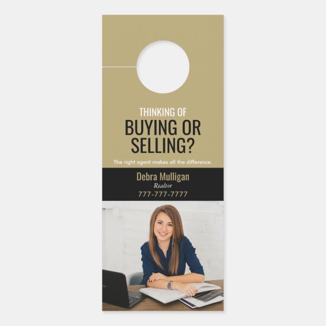 Modern Real Estate Marketing Door Hanger (Front)
