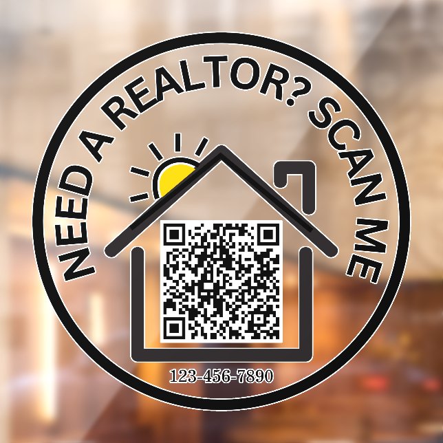 Modern Real Estate Marketing QR Code Window Cling (Sheet 2)