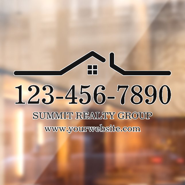 Modern Real Estate Marketing QR Code Window Cling (Sheet 2)