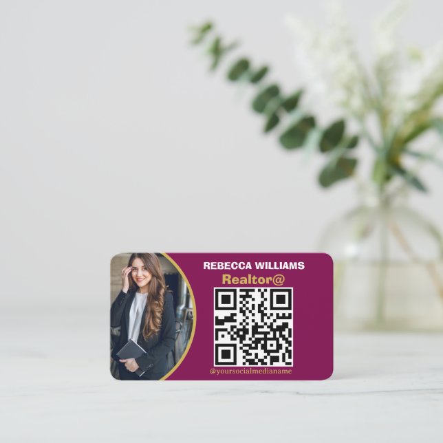Modern Real Estate Monogram 2025 Business Card (Standing Front)