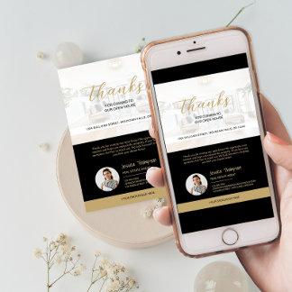 Modern Real Estate Open House Thank You Card