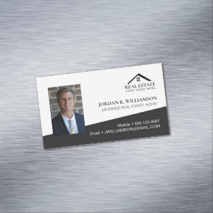 Modern Real Estate Photo Business Card Realtor