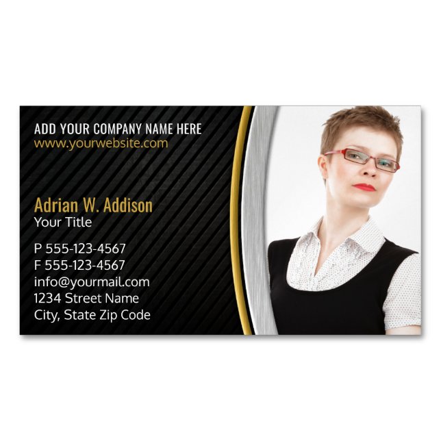 Modern Real Estate Photo Creative Insurance Agent Magnetic Business Card (Front)