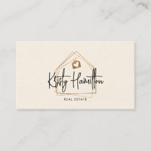 modern real estate professional add photo QR code Business Card