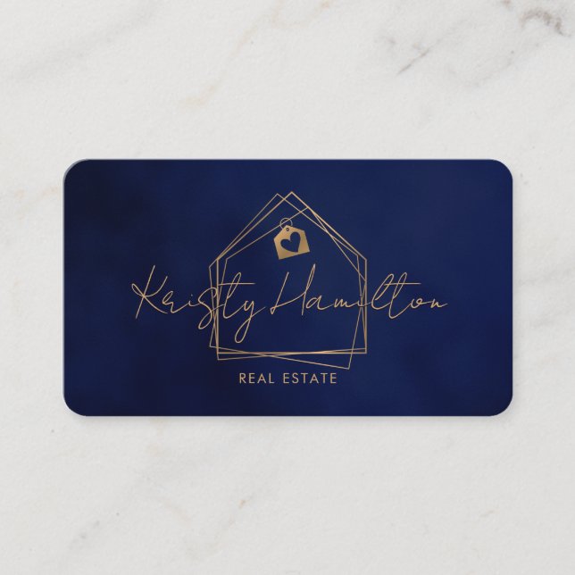 modern real estate professional realtor add photo  business card (Front)