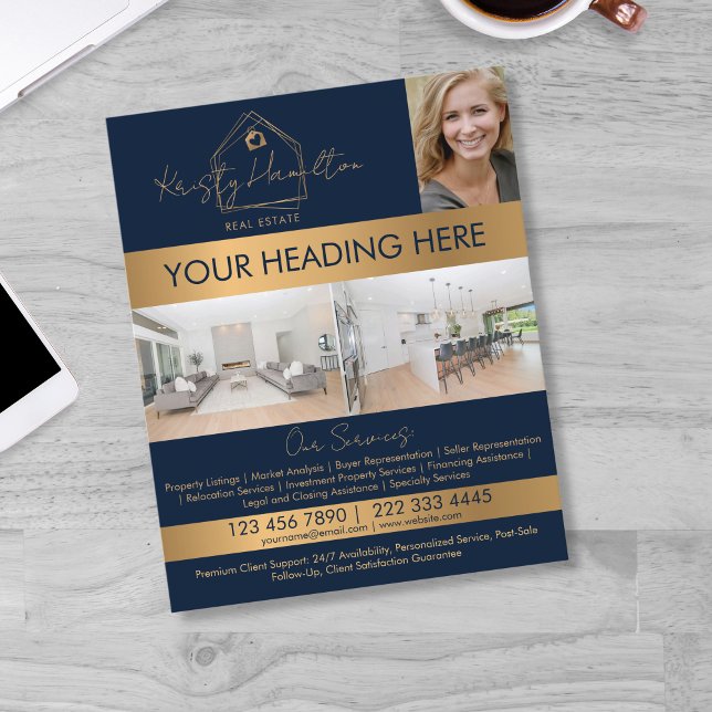 modern real estate professional realtor add photo flyer (Creator Uploaded)