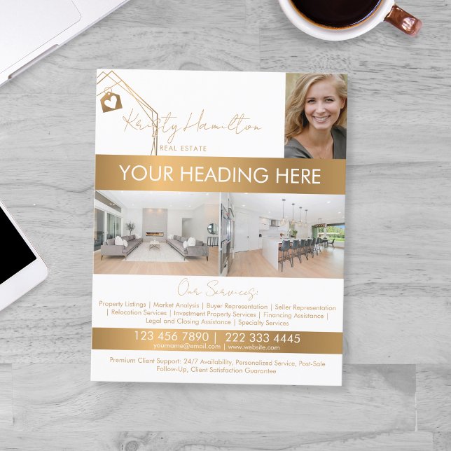 modern real estate professional realtor add photo flyer (Creator Uploaded)