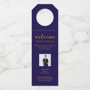 Modern Real Estate Promotional Realtor Bottle Tag