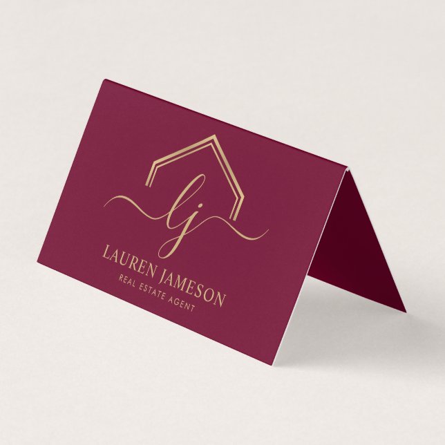 Modern Real Estate Promotional Realtor Logo Business Card (Front)