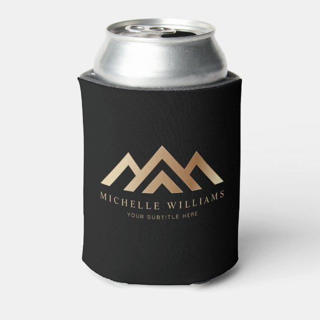 Modern Real Estate Promotional Realtor Logo Can Co Can Cooler (Can Back)