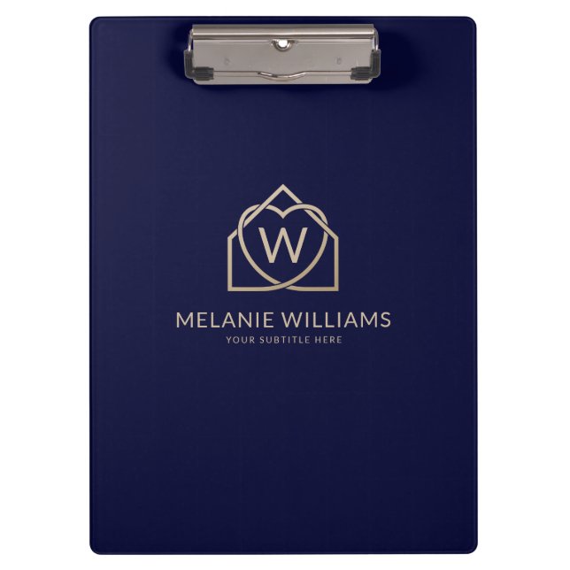Modern Real Estate Promotional Realtor Logo Clipboard (Front)