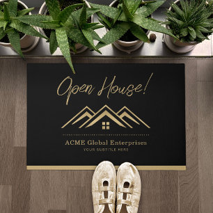 Modern Real Estate Promotional Realtor Logo Doormat