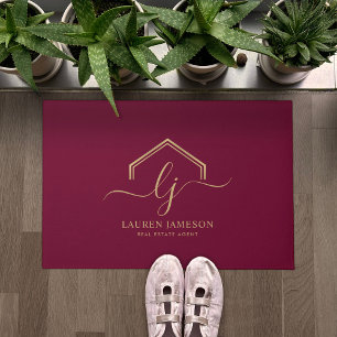 Modern Real Estate Promotional Realtor Logo Doormat