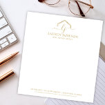 Modern Real Estate Promotional Realtor Logo Notepad<br><div class="desc">Modern Real Estate Promotional Realtor Logo Notepad Elevate Your Real Estate Brand with Premium Promotional Items! Ensure your clients never forget your name with personalised Sign. Perfect for jotting down property details and contact information, these note pads keep you top of mind. Make a statement of professionalism with custom-branded items....</div>